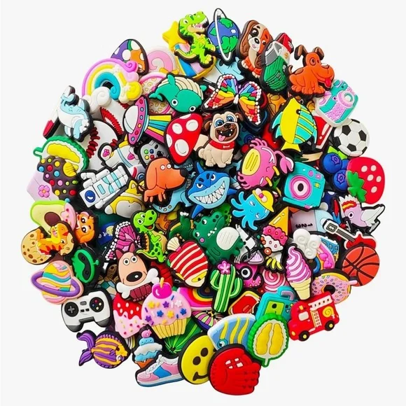 Kid’s Colorful Croc Charms Set of 10 - Picture 3 of 3